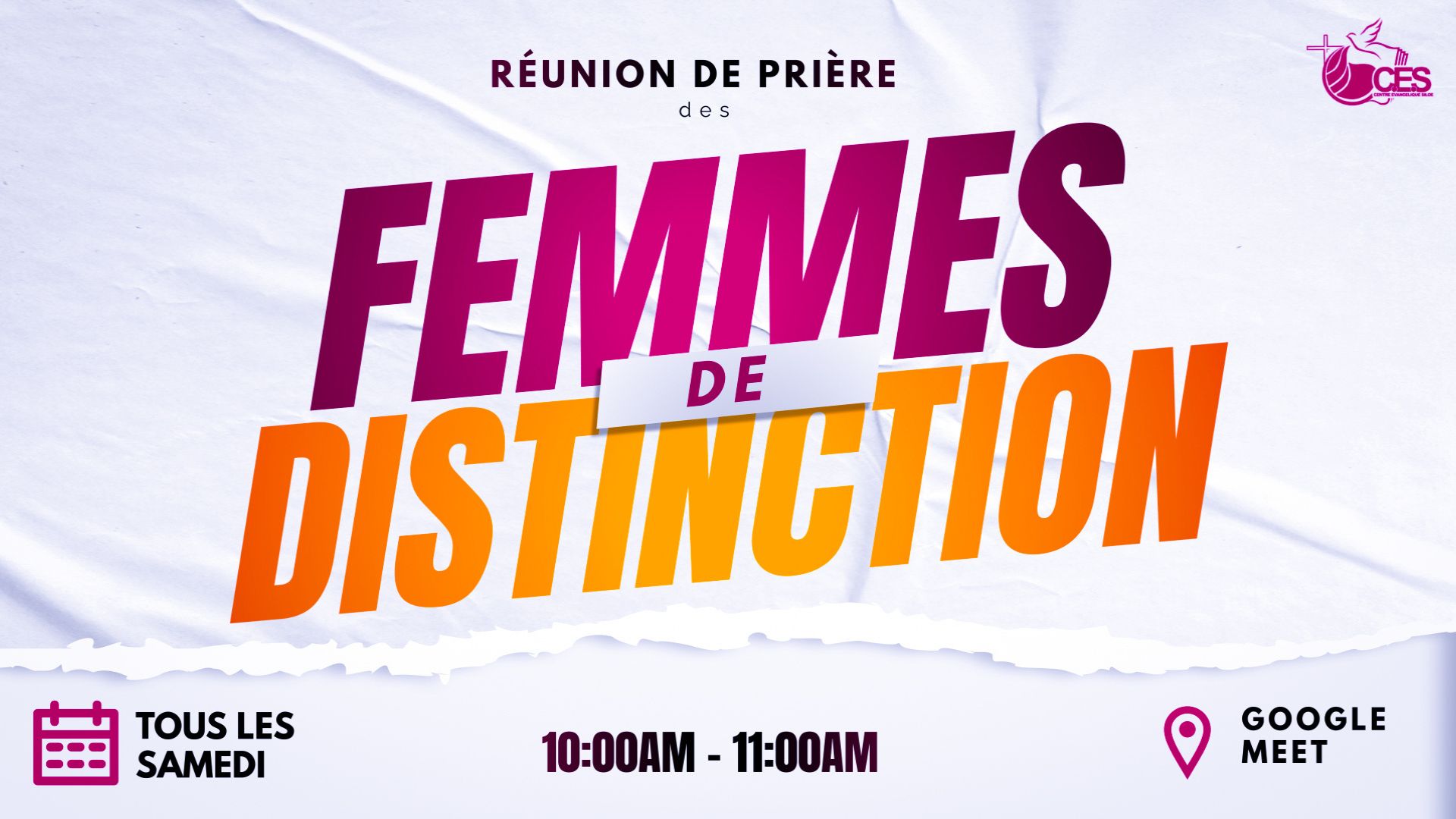 Women of Distinction – Women’s Meeting